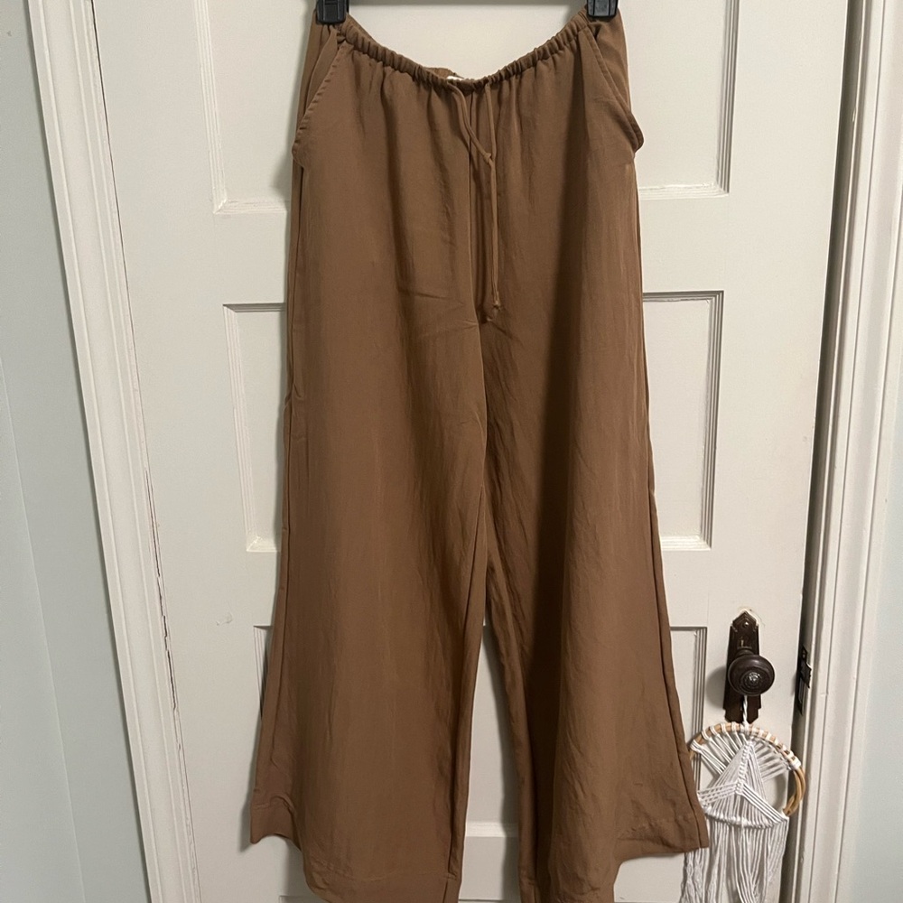 Z Supply Brown 2 piece set with Wide-Leg Pant and Tank Top - Picture 9 of 11